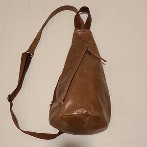 The Sak Brown Leather Sling Backpack